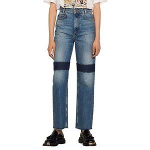 SANDRO 34 US 2 Straight-Cut Loose Jeans in Blue Wash